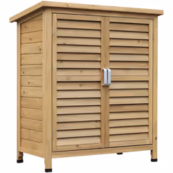 Description générale Cette armoire abri de jardin équipée d'une étagère est le mobilier idéal pour ranger vos outils et vos a ...