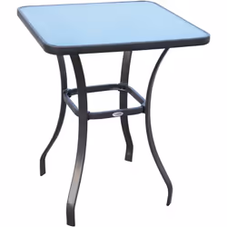 Apportez une touche d'élégance à votre intérieur ou extérieur avec cette superbe table bistro carrée dim. 68L x 68l x 84H cm. ...