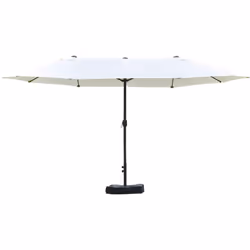 Ce grand modèle de parasol en acier et polyester haute densité couvrant une longueur totale de 4,6 m vous offrira une protect ...