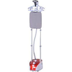 Homcom - Défroisseur à vêtements 1950 w planche à repasser intégrée réservoir d'eau 2 l tige telescopique gant + cintre fournis rouge