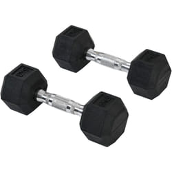 Homcom - Ensemble d'haltères courtes total 10 Kg - entraînement musculaire & haltérophilie - acier caoutchouc noir