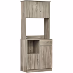 Description générale Cette jolie armoire de cuisine aspect chêne gris avec veinage ajoute une touche de raffinement et de mod ...
