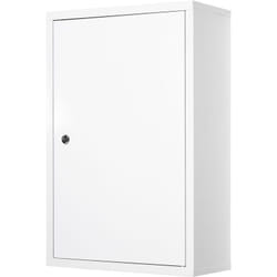 Kleankin - Armoire à pharmacie 2 étagères 3 niveaux verrouillable dim. 40L x 18l x 60H cm 2 clés métal blanc