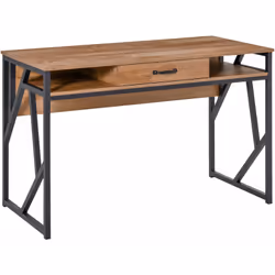 Laissez-vous séduire par le style industriel de ce magnifique bureau. Ce meuble est équipé d'un tiroir, de 2 niches et d'un g ...