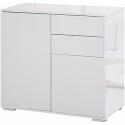 Description générale Ce meuble de rangement est à la fois pratique et élégant. Il dispose de 2 tiroirs coulissants et de 2 pl ...