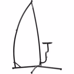 Suspendez votre petit cocon grâce à ce pied pour fauteuil suspendu en acier noir. Il vous permettra d'être confortablement in ...