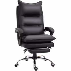 Description générale Ce fauteuil de bureau directionnel, au style contemporain et coloris noir uni, est conçu pour apporter é ...