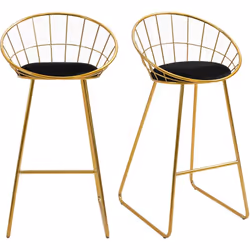 Description générale Cet ensemble de 2 tabourets de bar HOMCOM apportera une touche art déco à votre pièce. Fabriqués en méta ...
