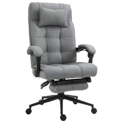 Vinsetto - fauteuil de bureau - Rembourrage mousse - 66x76x120cm - Gris clair Noir