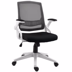 Chaise de bureau - Vinsetto - ergonomique - hauteur réglable pivotante 360° - accoudoirs relevables - soutien lombaire - noir ...