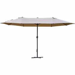 Ce grand modèle de parasol en acier et polyester haute densité couvrant une longueur totale de 4,6 m vous offrira une protect ...