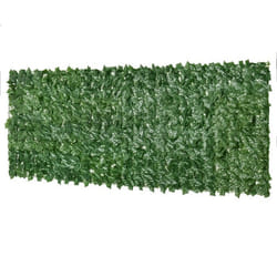 Haie artificielle brise-vue décoration rouleau 3L x 1H m feuillage réaliste anti-UV vert