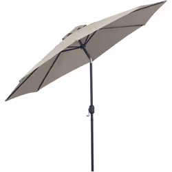 Ce modèle de parasol octogonal inclinable en métal est grand et robuste pour une protection optimale contre le soleil. Avec l ...