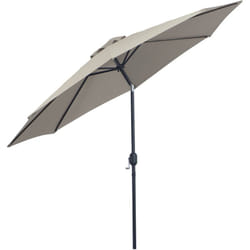 Outsunny - Parasol inclinable octogonal ø 3 x 2,45 m ouverture fermeture par manivelle métal polyester haute densité gris clair