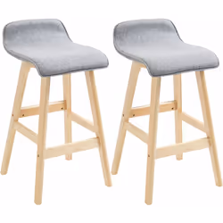 Description générale Ce splendide lot de 2 tabourets de bar au style scandinave sublimera votre intérieur. Dotés de repose-pi ...