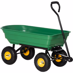 Ce chariot de jardin à main avec benne basculante sera adapté à tout type d'activité dans votre jardin et maison pour transpo ...