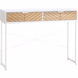 Description générale Laissez-vous séduire par le design épuré industriel de cette splendide table console. Avec ses façades d ...