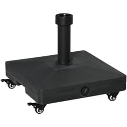 Pied de parasol base de lestage parasol carré hdpe surface granuleuse noir