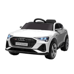 Voiture véhicule électrique enfant e-tron Sportback S line 12 V - V. max. 8 Km/h - effets sonores, lumineux - télécommande, port USB, MP3 - blanc