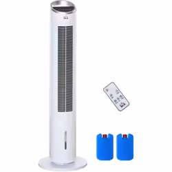 Ce ventilateur colonne rafraichisseur d'air humidificateur 3 en 1 vous permettra de passer l'été au frais ! Silencieux, doté  ...