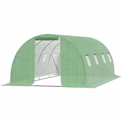 Description générale Cette grande serre de jardin tunnel de 18 m² (dimensions : 6L x 3l x 2H m) est conçue pour protéger vos  ...