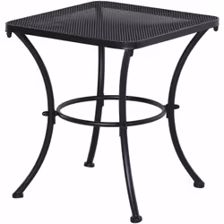Apportez une touche d'élégance à votre intérieur ou extérieur avec cette superbe table basse bistro maillée. En métal époxy a ...