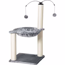 Ce magnifique arbre à chat design coloris gris doté de 3 griffoirs, d'un hamac et d'un jeu de 2 boules suspendues permettra à ...