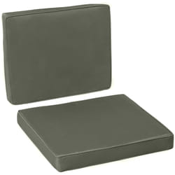 Coussins de fauteuil de jardin zippés déhoussables - galettes de chaise de jardin - épais rembourrage 7 cm - polyester haute densité gris