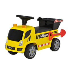 Porteur enfant camion 18-36 mois benne basculante pelle effets sonores lumineux noir jaune