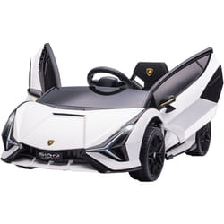 Homcom - Voiture électrique enfant de sport supercar 12 v - v. max. 5 Km/h effets sonores + lumineux blanc