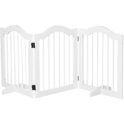 Barrière modulable pliable barrière de sécurité 154,5L x 61H cm mdf blanc