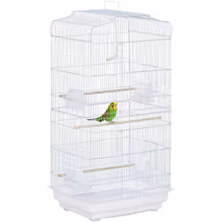 Description générale Cette cage à oiseaux est idéale pour accueillir vos petits oiseaux tels que les canaris, perruches et pe ...