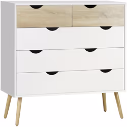 Cette jolie commode sera le meuble idéal pour ranger vos divers objets. Les 5 tiroirs peuvent accueillir des vêtements, du li ...