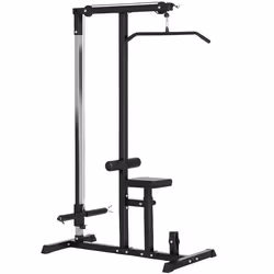 Station de musculation pour tirage poitrine - lat pulldown machine avec bande de résistance - banc de musculation - acier PVC ...