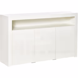 Description générale Ajoutez une touche moderne et élégante à votre intérieur avec ce superbe buffet blanc laqué, équipé d'un ...