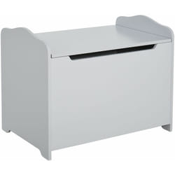 Homcom - Coffre malle de rangement coffre à jouets dim. 60L x 40l x 48H cm vérin pneumatique mdf gris