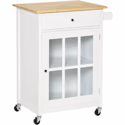 Notre chariot de cuisine roulant de HOMCOM offre tout ce dont vous avez besoin en matière de meubles de cuisine. Ce chariot d ...