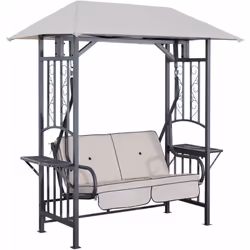 Cette magnifique balancelle de jardin 2 places style colonial sera parfaite pour vous détendre et faire une pause au soleil o ...