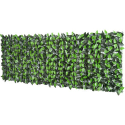 Outsunny - Haie artificielle feuilles de laurier - treillis extensible - brise-vue canisse végétale feuillage réaliste dim. 3L x 1H m pe anti-UV vert
