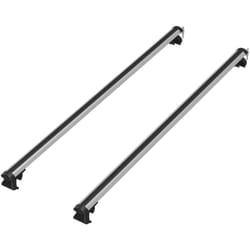 Homcom - Barres de toit de voiture verrouillables 2 clés fournies dim. 123,5L x 5,5l x 7H cm aluminium noir