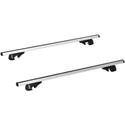 Homcom - Barres de toit de voiture verrouillables 2 clés fournies dim. 135L x 5,5l x 7H cm aluminium noir
