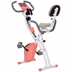 HOMCOM - vélo dappartement - Acier - 97x51x115cm - Blanc Rose