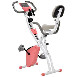 HOMCOM - vélo dappartement - Acier - 97x51x115cm - Blanc Rose