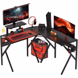 Description générale Ce bureau gaming d'angle au design contemporain, avec sa texture élégante en fibre de carbone, apportera ...