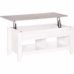 Description générale Cette élégante table basse avec plateau relevable et 2 niches sublimera votre intérieur avec charme. Une ...
