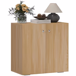 HOMCOM - Meuble de Rangement - Panneau de particules - 70x39x70cm - Bois naturel