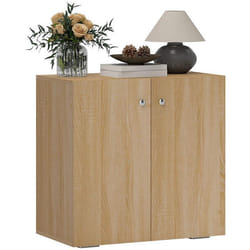 HOMCOM - Meuble de Rangement - Panneau de particules - 70x39x70cm - Bois naturel
