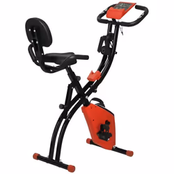 Vélo dappartement pliant 8 niveaux de résistance magnétique dossier selle réglable écran LCD suspensions support tablette