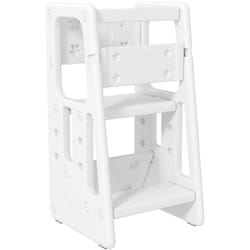 Tour d'apprentissage tour d'observation enfant 18 mois-5 ans hauteur réglable 3 niveaux HDPE blanc