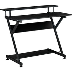 Homcom - Bureau informatique gamer avec étagères dim. 100L x 60l x 85,5H cm mdf métal noir